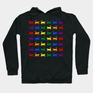 Cats LGBT Pattern Cat Daddy Cat Mom Cat Lovers Funny Cat Hoodie